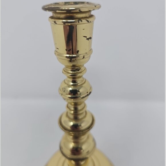 Vintage Baldwin Brass Candlestick Candle Holder Small Taper 4.5" Colonial - Picture 4 of 5